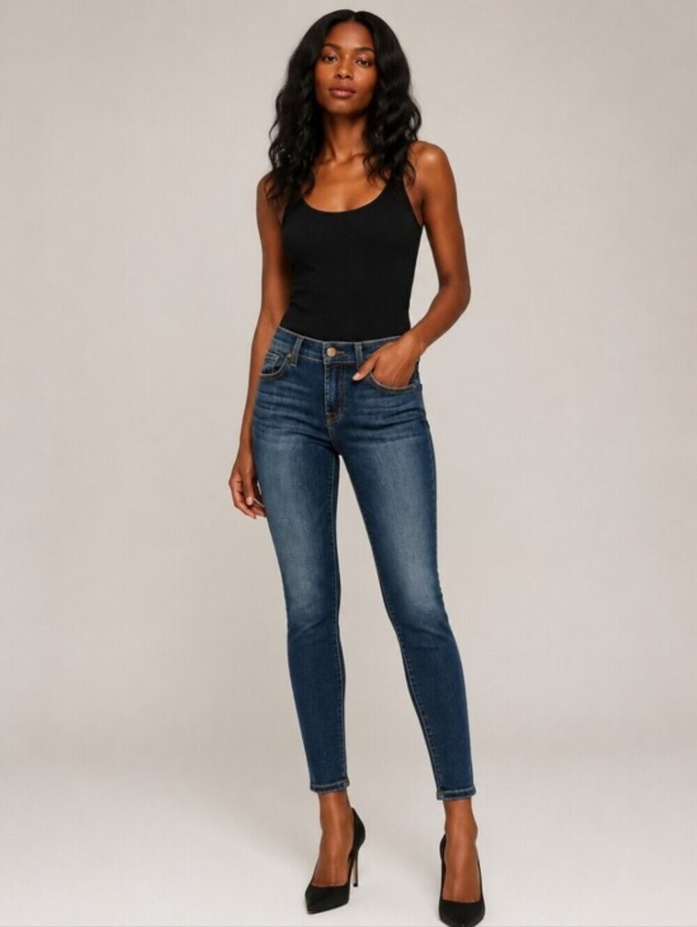 ❤ 7 FOR ALL MANKIND HIGH WAIST ANKLE GWENEVERE SKINNY JEANS, 4 (27)
